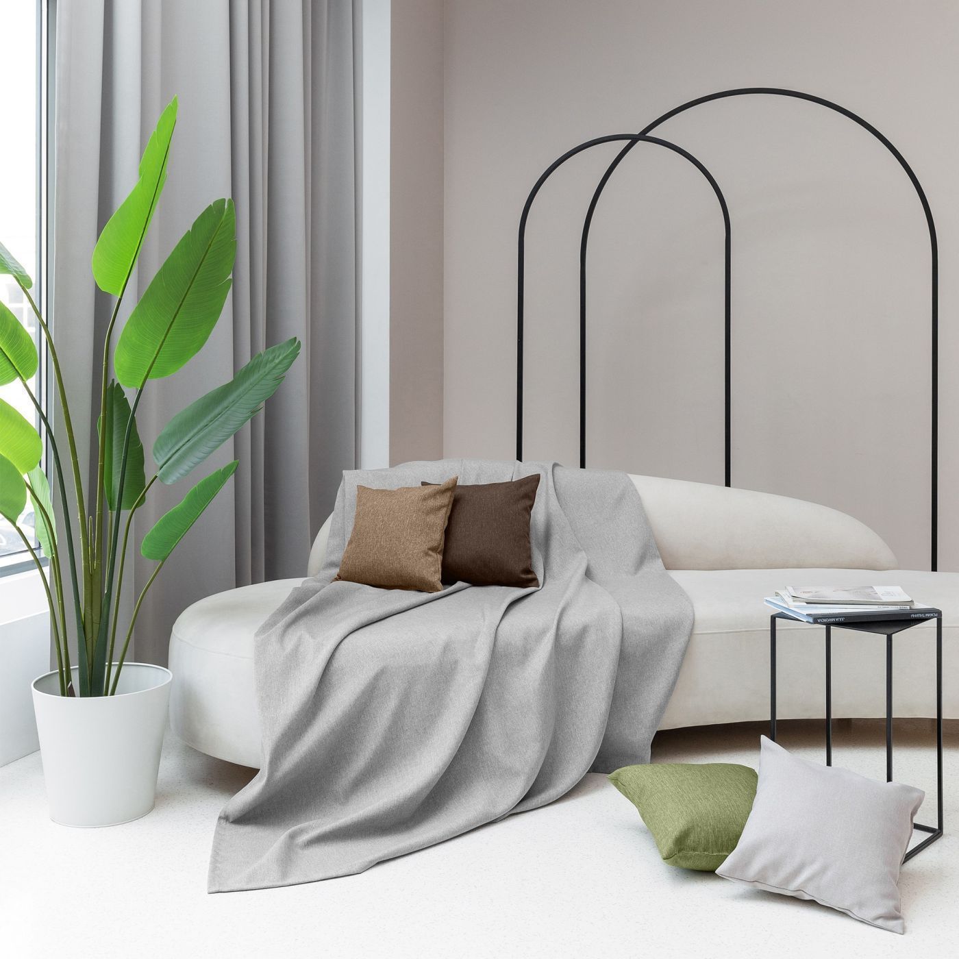 Покрывало Полиэстер Пепельно-серый