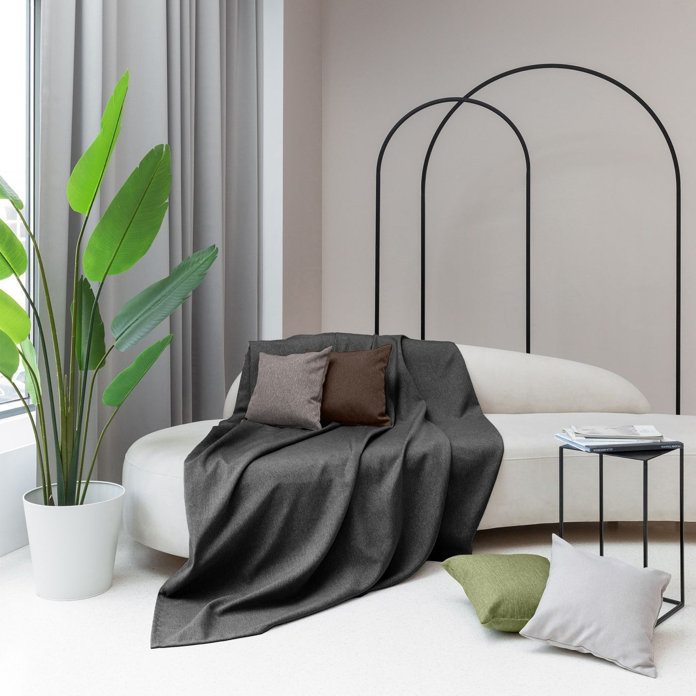 Покрывало Полиэстер Графит